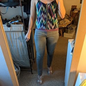 Geometric pattern tank top